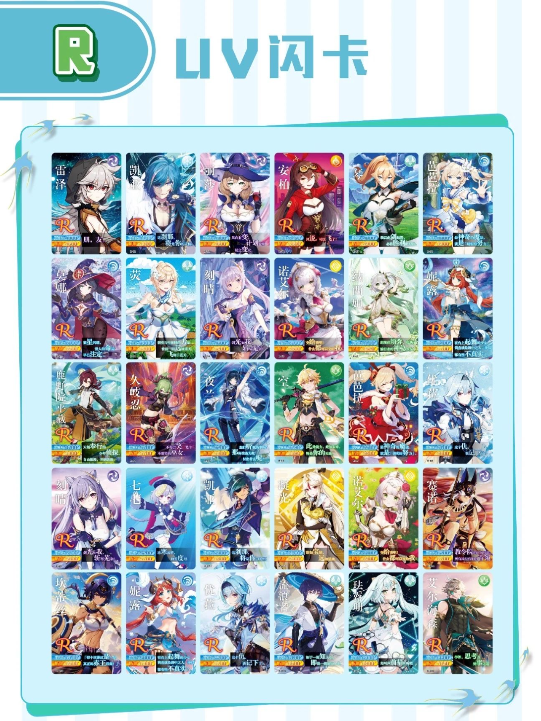 Genshin Impact 1Y N7 Display Card Box Sealed