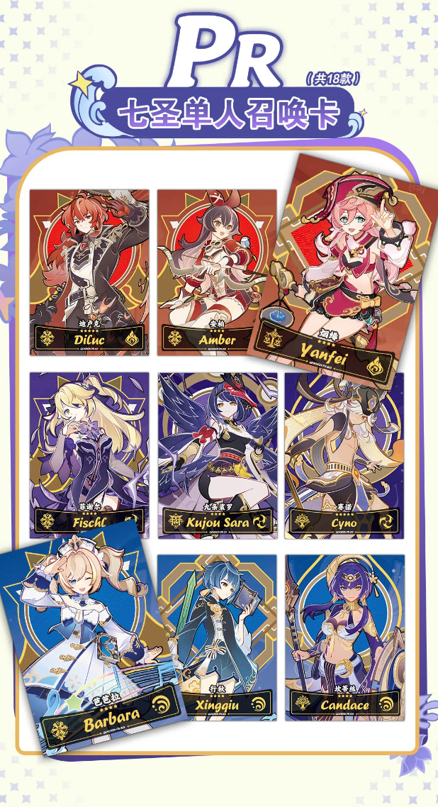 Genshin Impact 10Y Red Display Card Box Sealed