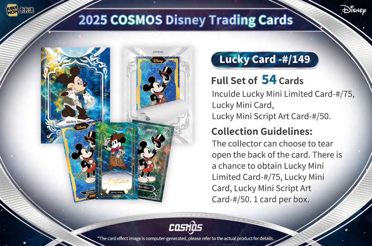 Disney Cosmos Kakawow 2025 Display Card Booster Box Sealed