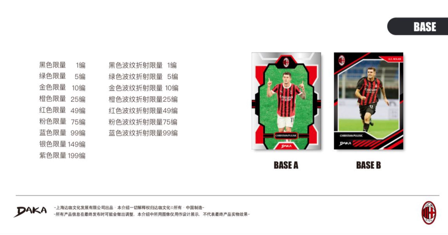 Daka AC Milan Top Audience 2025 Display Card Box Sealed