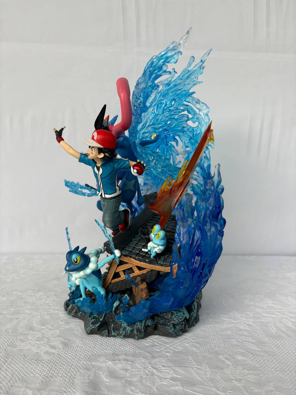 Pokemon Ash Greninja Evolution Action Figure Statue 30cm