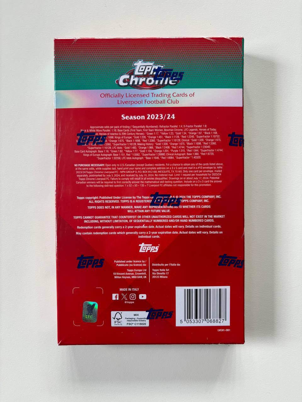 Topps Liverpool Chrome 23/24 Display Box Sealed