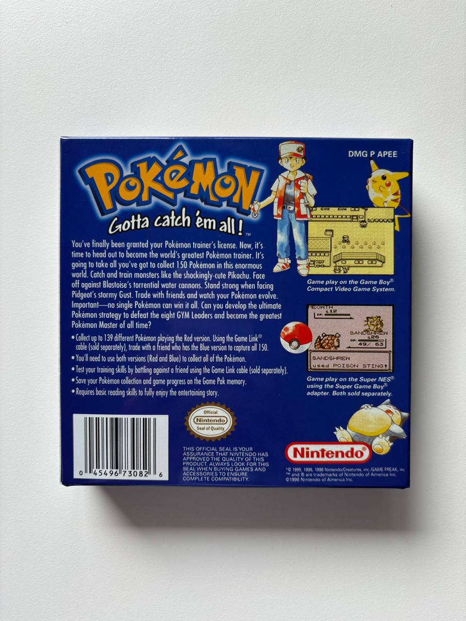 Pokemon Blue Version GameBoy