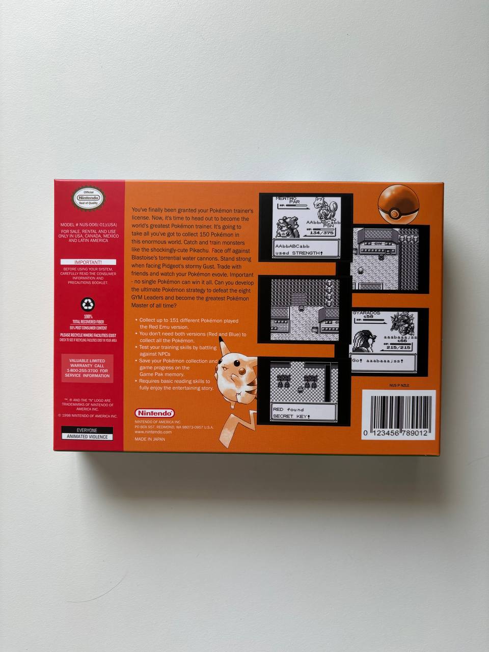 Pokemon Red Version Nintendo64