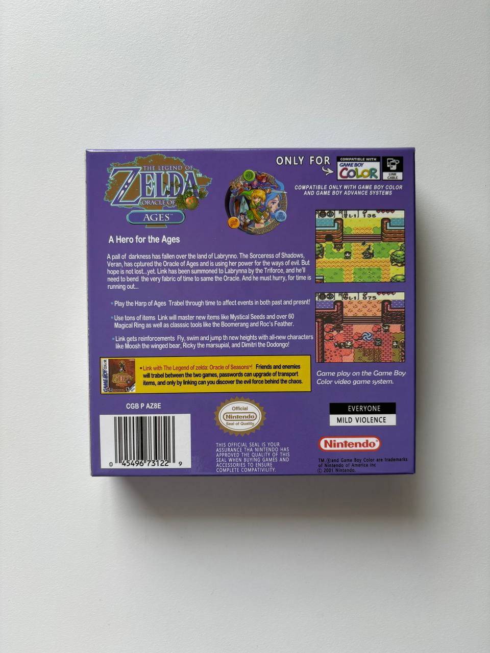 The Legend Of Zelda Oracle Of Ages GameBoy Color