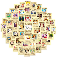 One Piece Set 50pcs Stickers Wanted