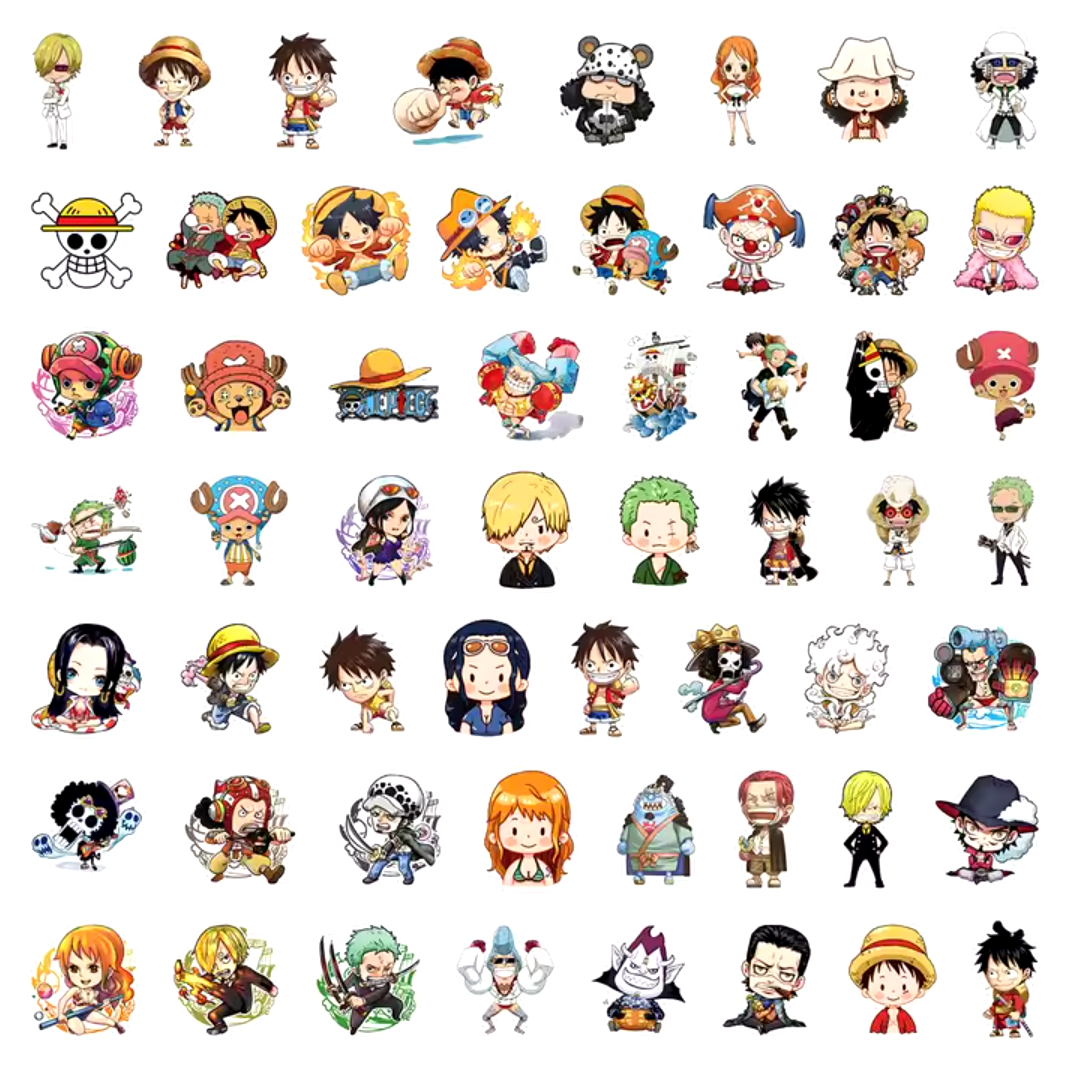 One Piece Set 60pcs Stickers