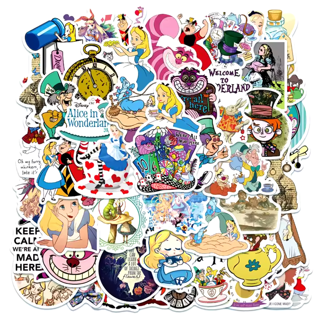 Alice In Wonderland Set 50pcs Stickers