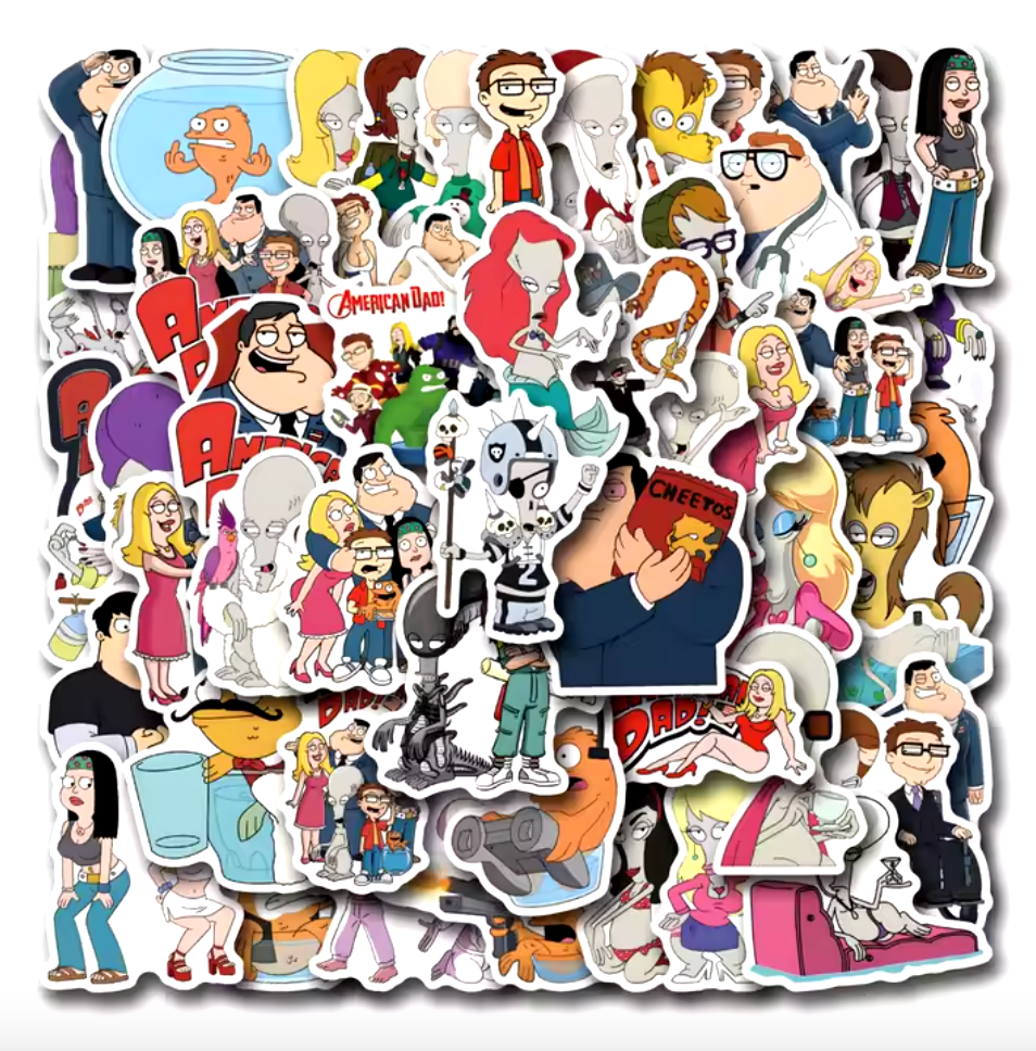 American Dad Set 50pcs Stickers