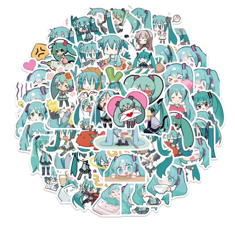 Hatsune Miku Set 65pcs Stickers