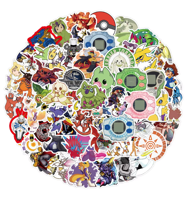 Digimon Set 50pcs Stickers