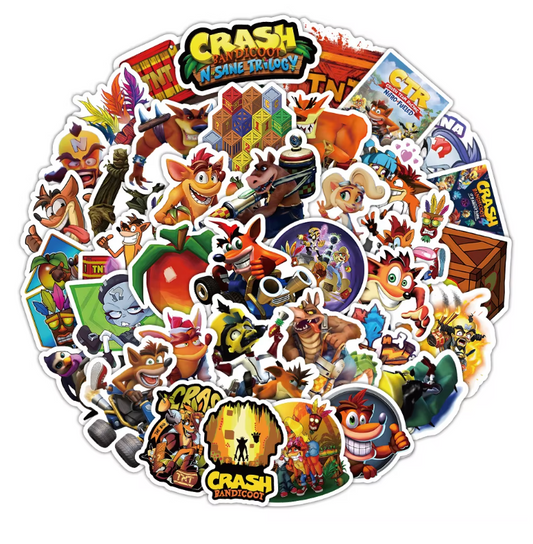 Crash Bandicoot Set 50pcs Stickers