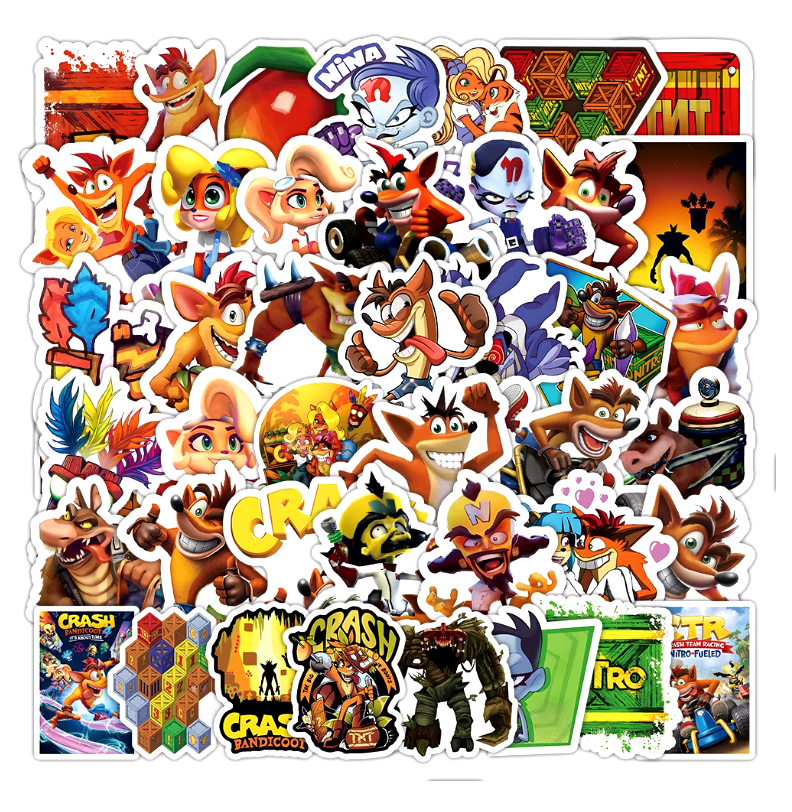 Crash Bandicoot Set 50pcs Stickers