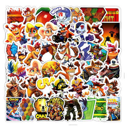 Crash Bandicoot Set 50pcs Stickers