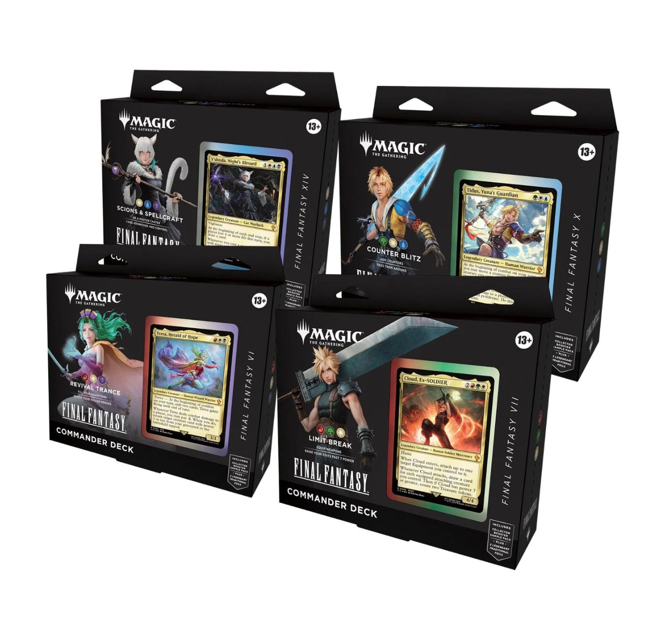 PRE ORDER - MTG Final Fantasy Commander 4 Deck Display Display Card Box Sealed Magic The Gathering ITA