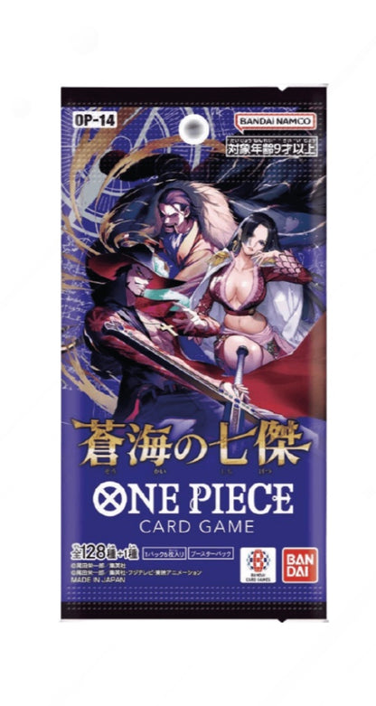 OnePiece The Azure Sea's Seven OP-14 JAP Booster Box Bandai Display Card Box Sealed Japanese