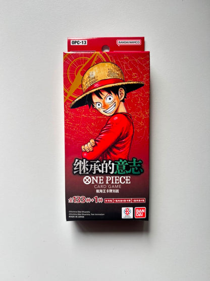 OnePiece Carrying on his Will OPC-13 Bandai Mini Display Card Box Sealed Chinese