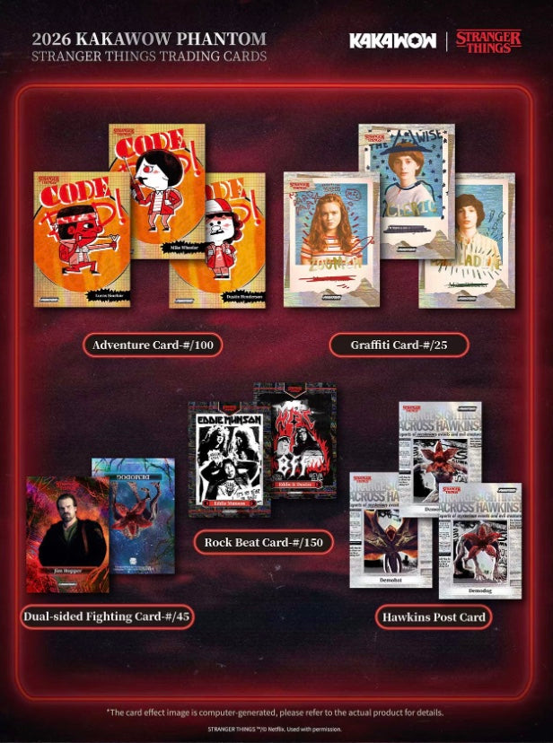 Kakawow Stranger Things Phantom Display Card Box Sealed