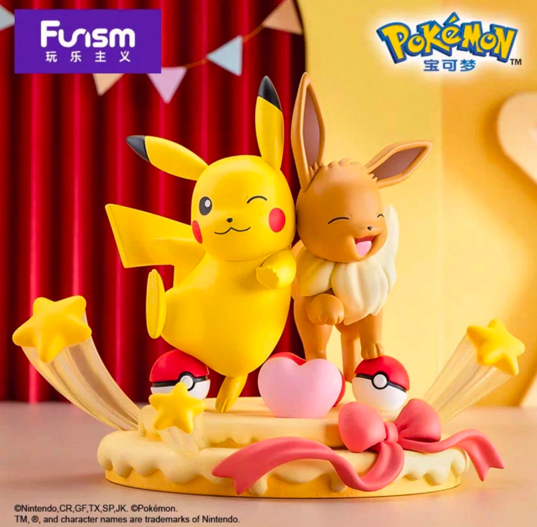 Pokemon Eevee And Pikachu Party Funism Prime Figure 28cm
