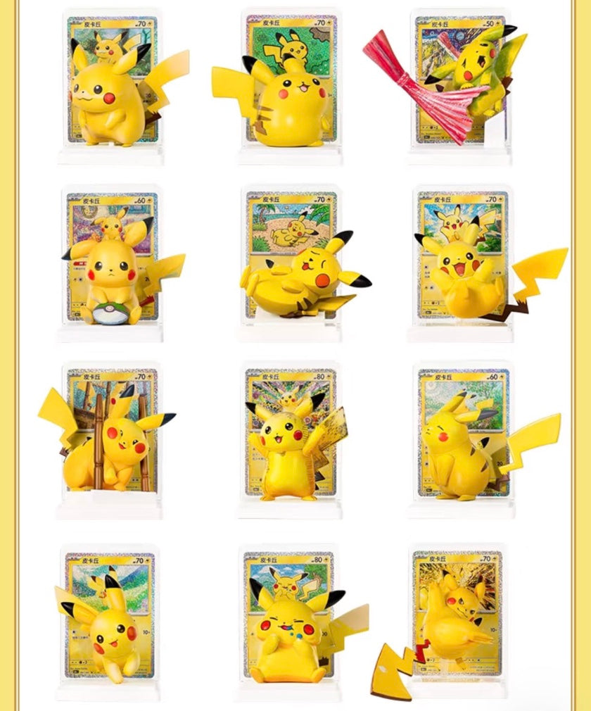 Pokemon 30th Anniversary Dream Painting V.4 Pikachu Figure Set Simplified Chinese Display Card Box Sealed