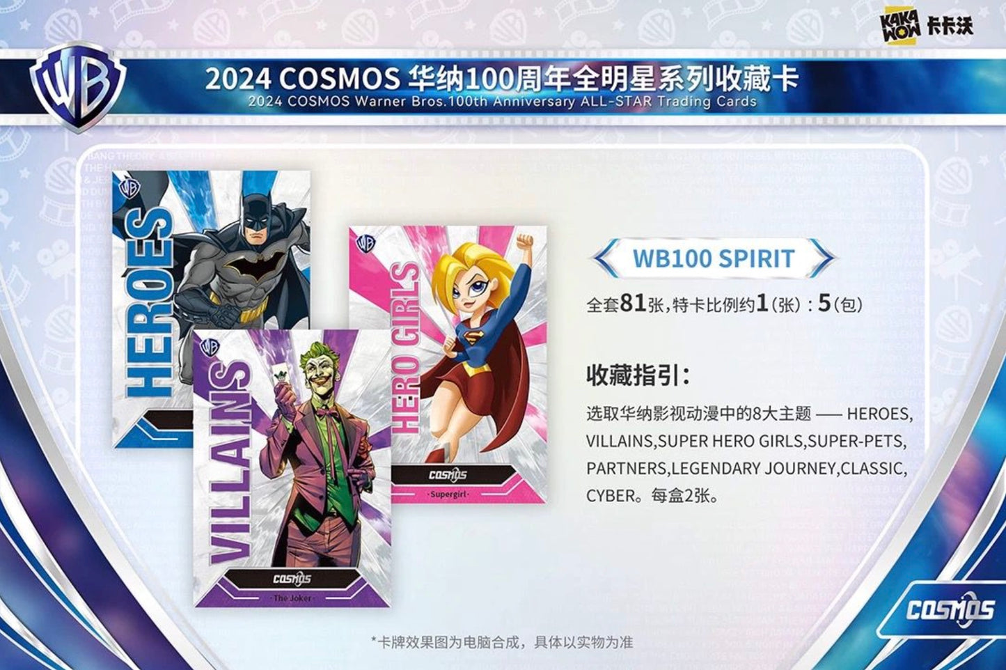 Warner Bros Cosmos 100th Anniversary Kakawow Display Card Box Sealed