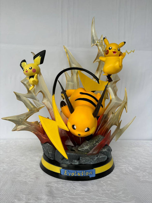 Pokemon Pikachu Evolution Action Figure Statue 45cm