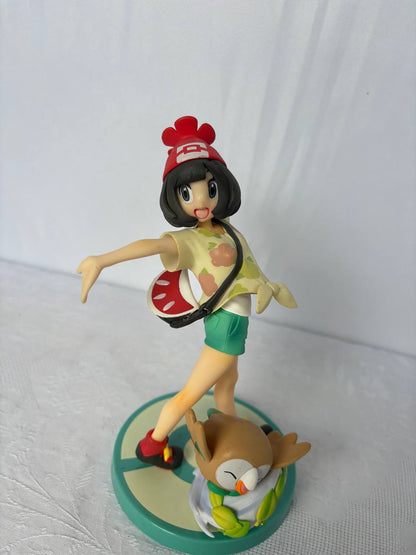 Pokemon Selene with Rowlet Action Figure Statue 19cm