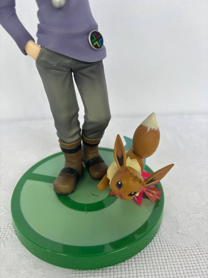 Pokemon Blue Oak And Eevee Action Figure Statue 19cm