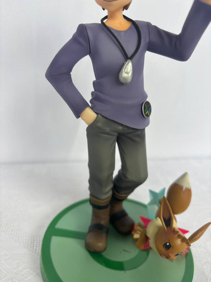 Pokemon Blue Oak And Eevee Action Figure Statue 19cm