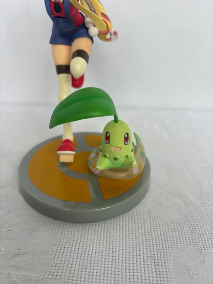 Pokemon Lyra And Chikorita Action Figure Statue 19cm