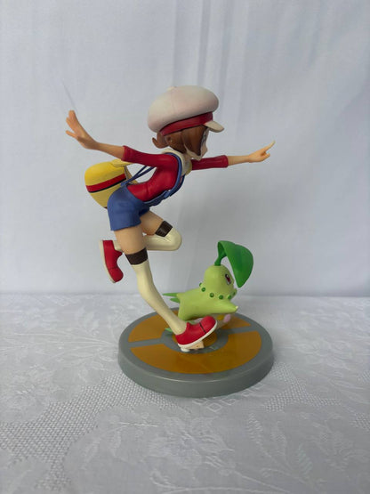 Pokemon Lyra And Chikorita Action Figure Statue 19cm