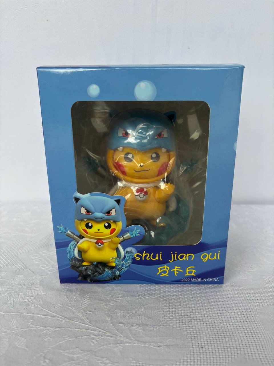 Pokemon Pikachu Cosplay Blastoise Action Figure Statue 12cm