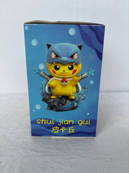 Pokemon Pikachu Cosplay Blastoise Action Figure Statue 12cm