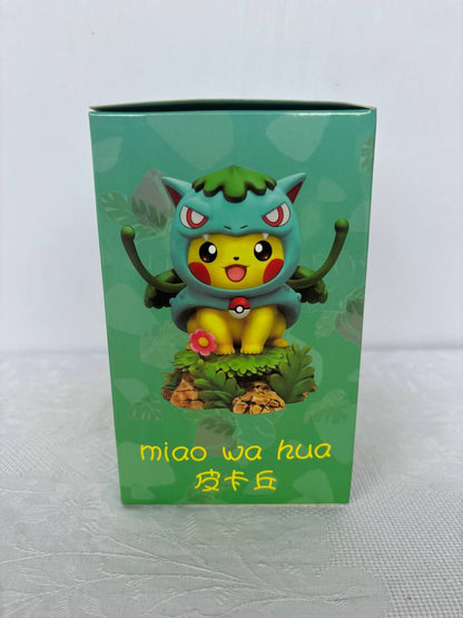 Pokemon Pikachu Cosplay Venusaur Action Figure Statue 12cm