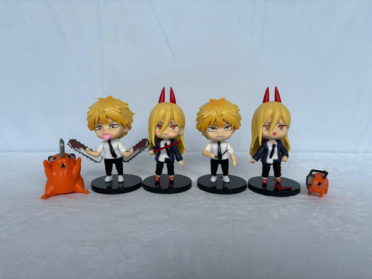 Chainsaw Man Set 4 Mini Action Figure Statue 10cm