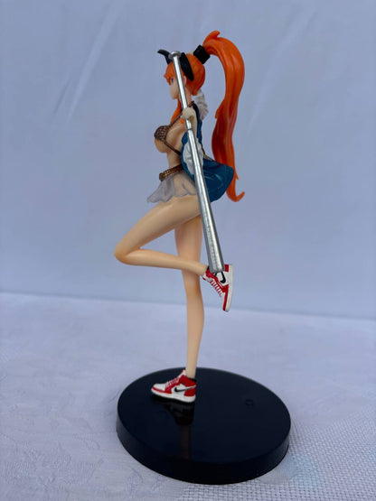 One Piece Nami Baseball Action Figure Statue 20cm