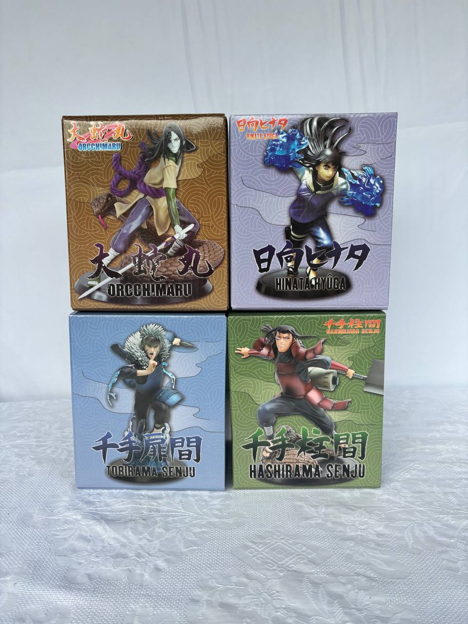 Naruto Set 4 Figure Tobirama Hasirama Orochimaru Hinata Action Figure Statue