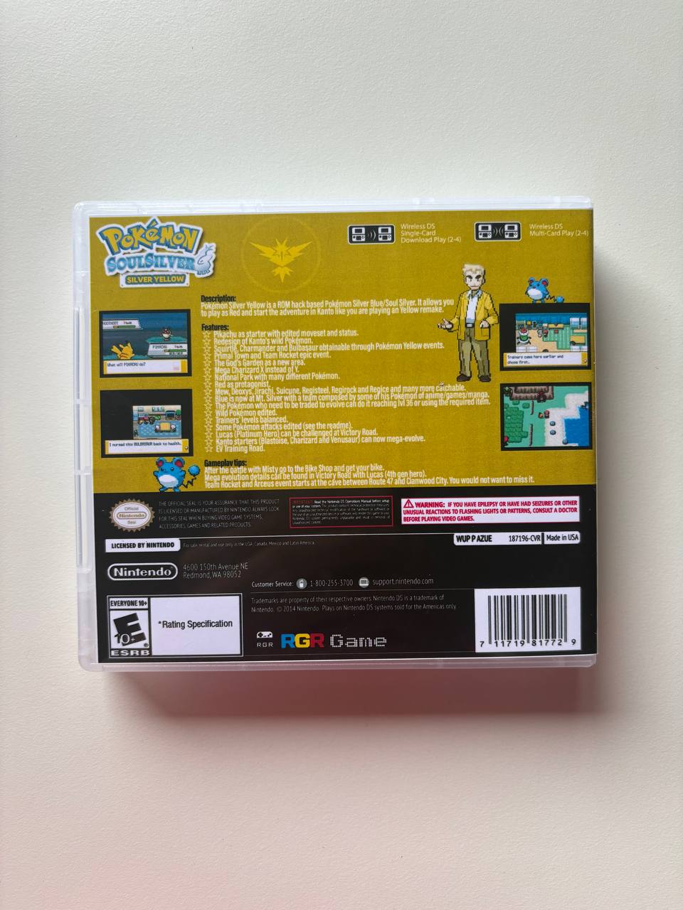 Pokemon Silver Yellow Version Nintendo DS