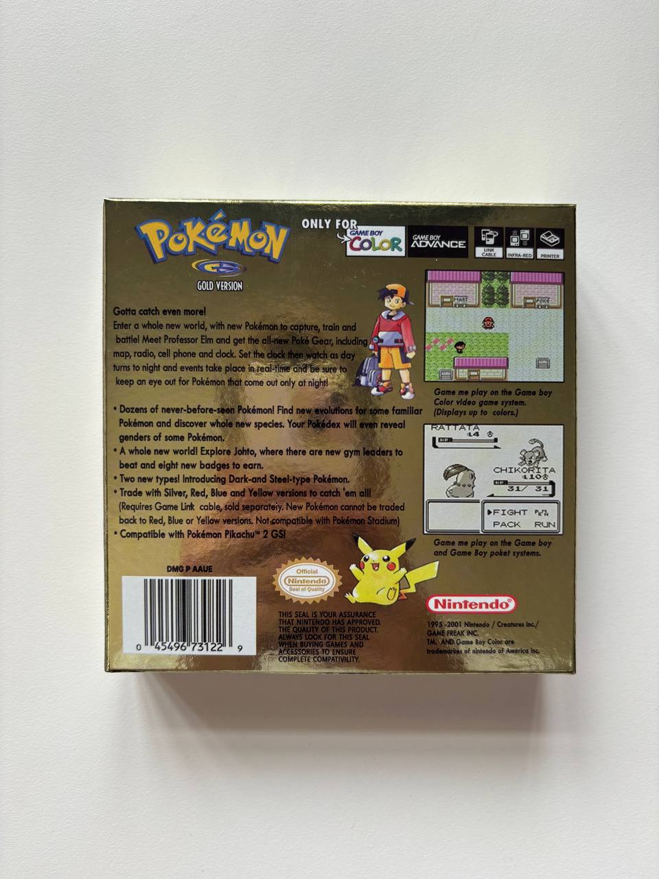 Pokemon Gold Version GameBoy Color